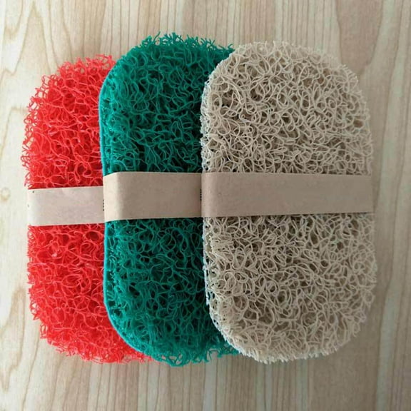 Omeite Bathroom Washing Soap Pad Oval Solid Color Soap Pad (Random Color)