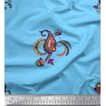 thumbnail image 1 of Soimoi Blue Velvet Fabric Paisley Ethnic Print Fabric by Yard 58 Inch Wide, 1 of 3