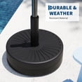 thumbnail image 5 of Lumiparty 20" Patio Umbrella Base Stand, 330 lb Capacity, Fillable with Water or Sand, Adjustable Steel Pole Adapter Fits 1.5"–2.1" Poles, Heavy-Duty Outdoor Umbrella Base, 5 of 7