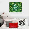 thumbnail image 5 of Nawypu Canvas Print Wall Art for Living Room Dreamlike Shamrocks Happy St Patrick's Day Wall Art Pictures for Home Decor Stretched and Framed Ready to Hang, 5 of 6