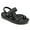 black/Dark Grey, variant on Hiking Sandals for Women, Comfortable Walking Flip Flop Sandals with Arch Support, Athletic Sandals with Hook and Loop Straps for Beach Vacation Adventure
