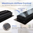 thumbnail image 4 of 4x14 Inches N Pack Heavy Duty Walkable Floor Register Easy Adjust Air Supply Lever Floor Vents - Boston Design - Vent Cover for Home Floor - Satin Nickel, 4 of 7