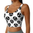 thumbnail image 2 of Fotbe Gear Tools Pattern Womens' Sports Bra Longline Wirefree Padded with Medium Support Sports Moisture-Wicking Workou Vest,Tank Top-, 2 of 7