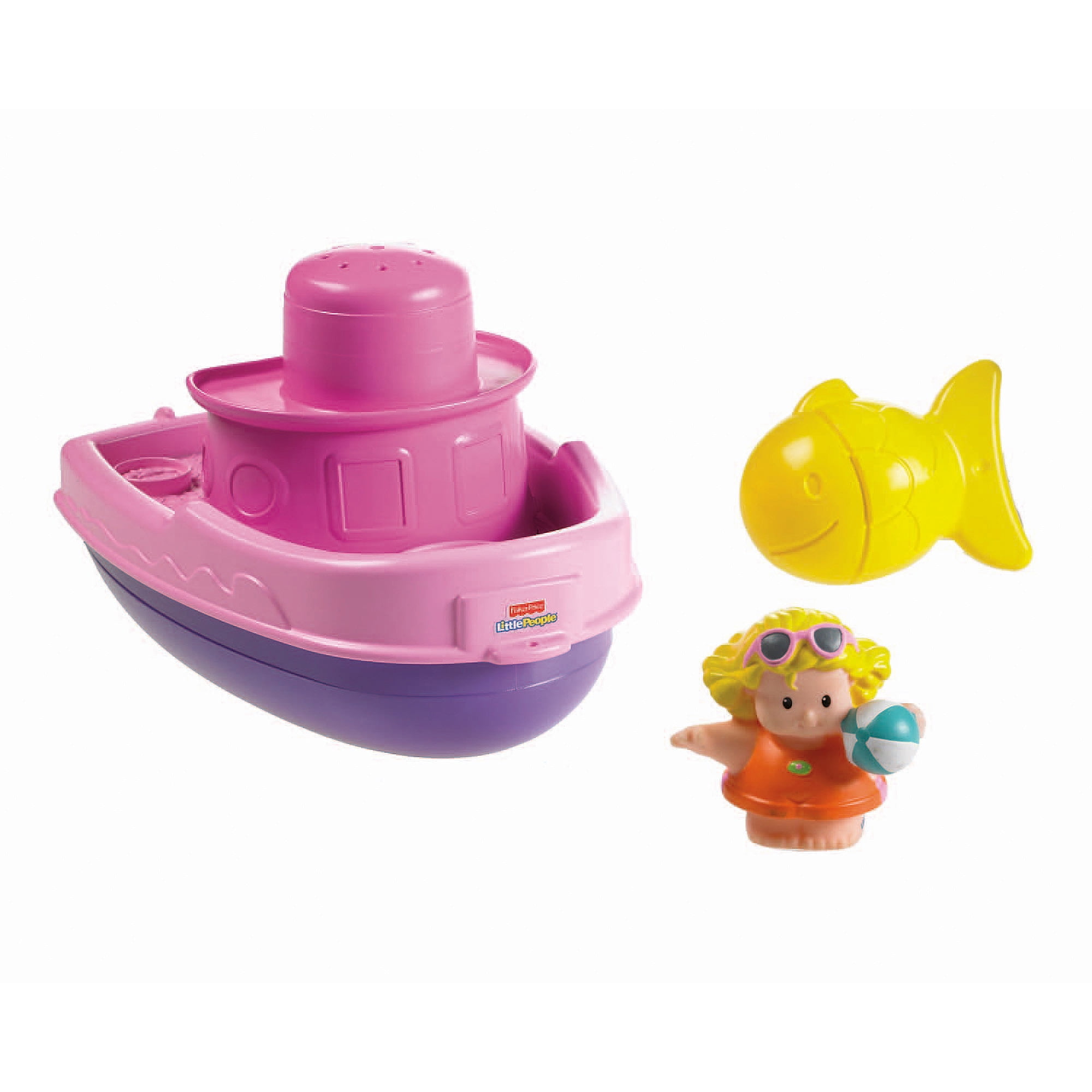 pink toy boat