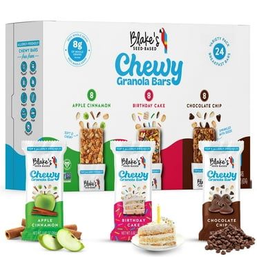 Blake’s Seed Based Chewy Granola Bars NSD3 - Variety Pack (24 Count), Vegan, Gluten Free, Nut Free & Dairy Free, Healthy Snacks for Kids or Adults, School Safe, Low Calorie Soy Free Snack