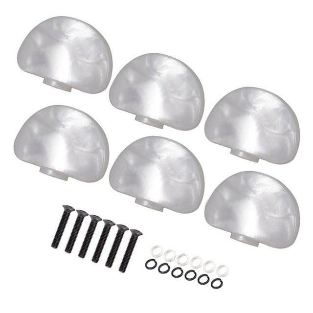 Mosiee 6Pcs Classical Folk Electric Guitar Tuning Knobs Tuning Peg Machine Head Knob W/ Screws Guitar Tuning Pegs Buttons