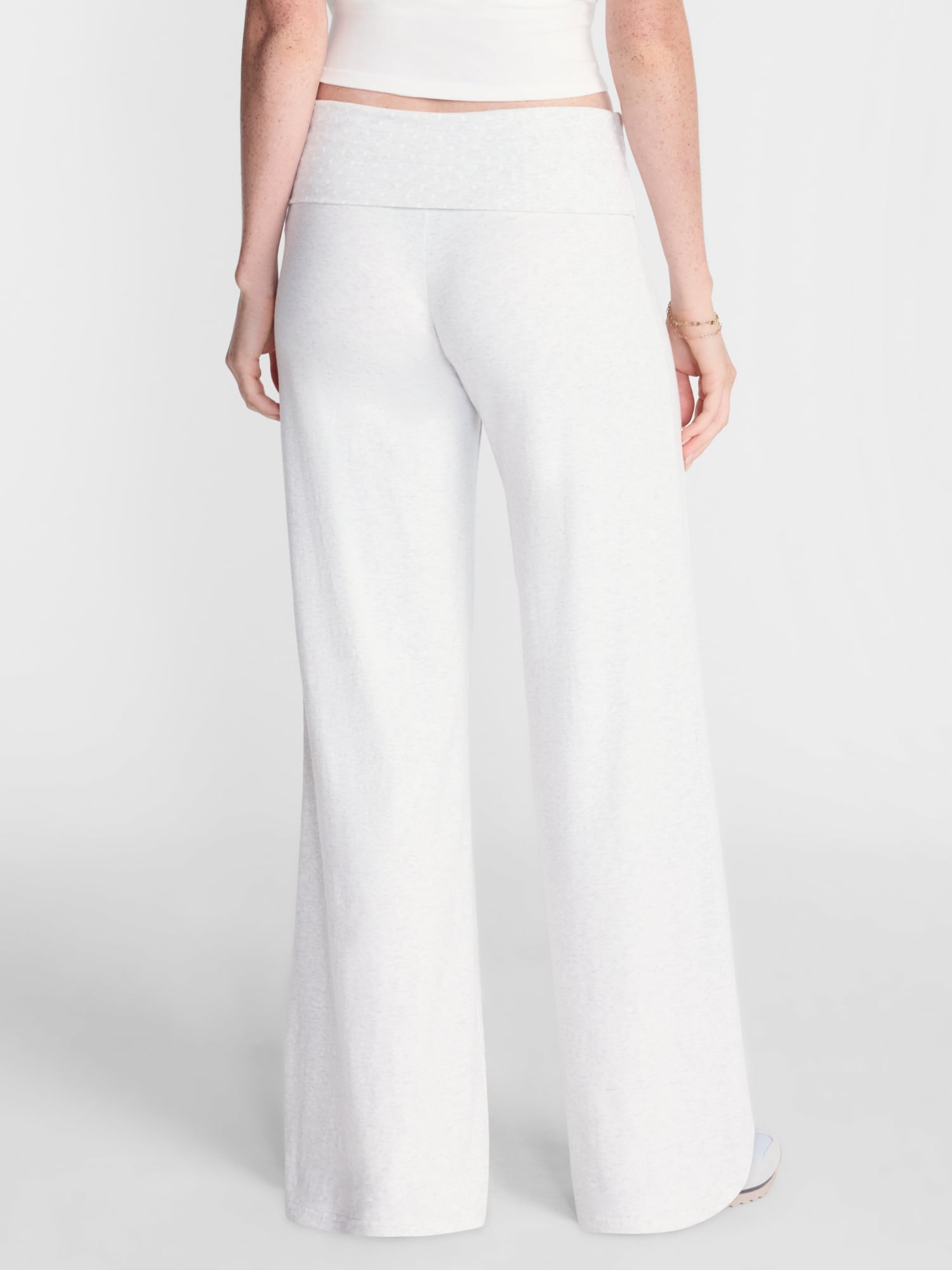 No Boundaries Foldover Wide Leg Pants, 31'' Inseam, Women's XXS-XXL
