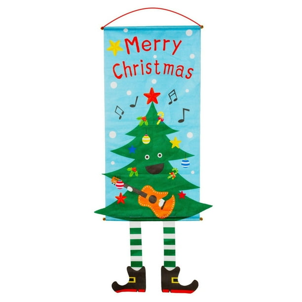 Feliz Navidad Porche Signo Puerta Guirnalda Decoraciones Navidad Año Nuevo Colgando Adornos de tela Wmkox8yii fhajkh3940