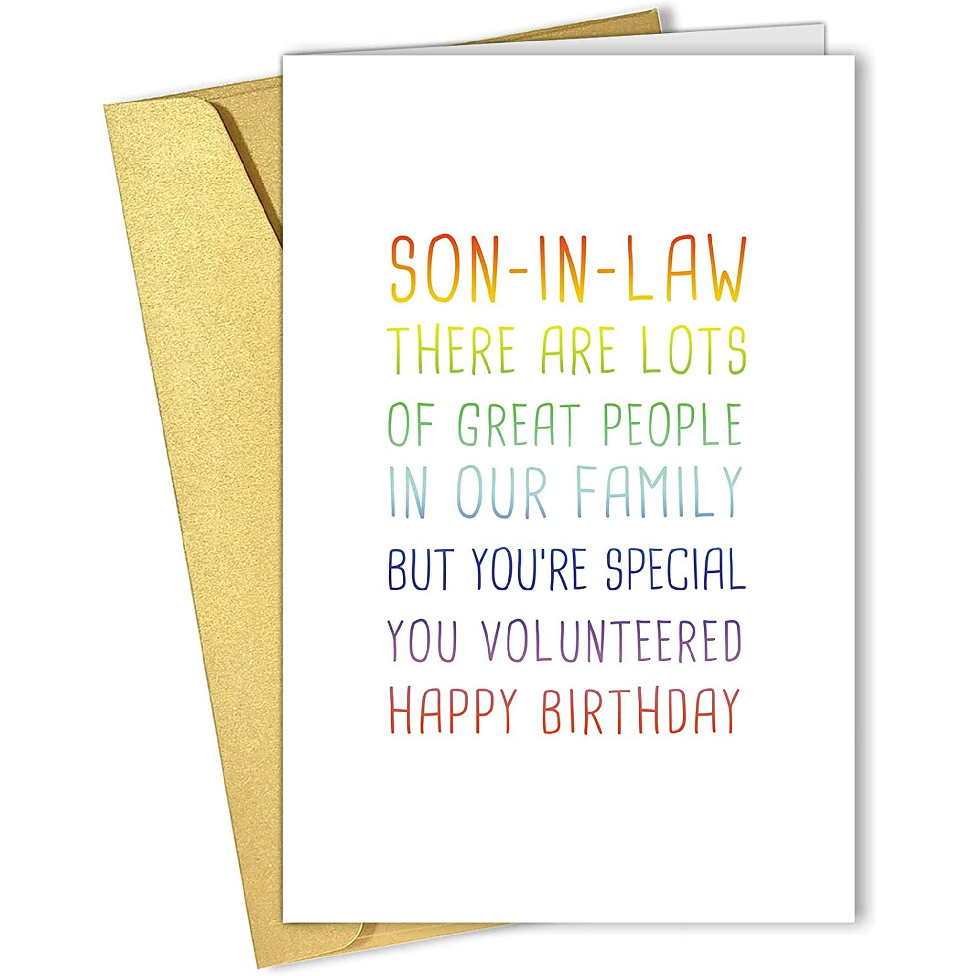 Funny Son In Law Happy Birthday Card, Birthday Greeting Cards For Son-In-Law,  There Are Lots Of Great People In Our Family But You'Re Special You  Volunteeredson-In-Law | Walmart Canada