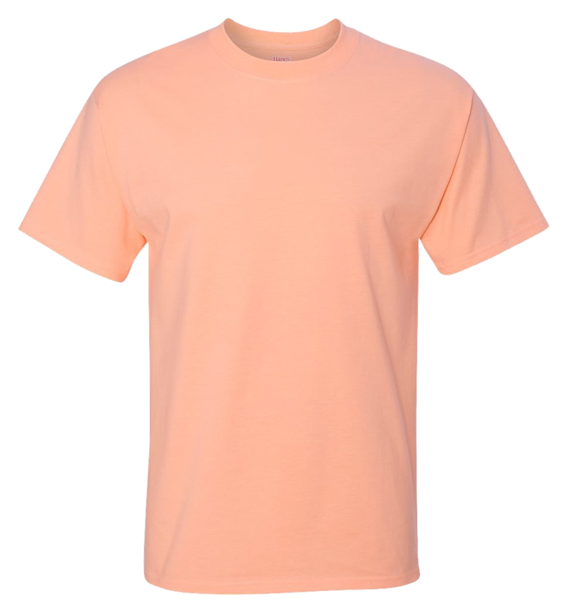 Hanes - Hanes Mens Short Sleeve Crewneck Beefy T-Shirt, Candy Orange, 2XL, Style, 5180 - Walmart 