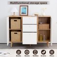 thumbnail image 4 of Sideboard Buffet Cabinet with 3 Drawers & 2 Doors,47.24"Buffet Cabinet with Adjustable Shelves for for Living Room Dining Room Hallway,Kitchen, 4 of 19