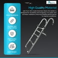 thumbnail image 3 of MARINE CITY Stainless Steel Anti-Slip 2 Step Folding Telescoping Dock Ladder - Ideal for Marines, Boats, Yachts, Swimming Pools, 3 of 7