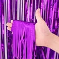 thumbnail image 2 of ERDOUY 3 Pack 3.3x8.2 Feet Purple Foil Fringe Backdrop Curtains, Tinsel Streamers Birthday Party Decorations, Fringe Backdrop for Graduation, Baby Shower, Gender Reveal, Disco Party, 2 of 2