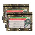 thumbnail image 5 of FORMRS 2 Pack Pencil Pouch for 3 Ring Binder with Clear Window Zipper Case, Black Flower Pattern, 5 of 6