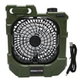 thumbnail image 1 of Ventilador de Camping recargable portátil súper silencioso ventilador de refrigeración USB de rotación automática de 270 grados con luces LED para exteriores, 1 of 14