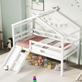 thumbnail image 6 of Noble House Vita Twin Low Loft House Bed with Slide, Ladder, and Safety Guardrails, Pine Wood Frame, White, 6 of 6
