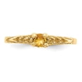 thumbnail image 5 of 14K Yellow Gold Ring Band Birthstone (11) November Citrine, Size 5, 5 of 5