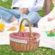 thumbnail image 1 of Cesta de mimbre para picnic, cesta de flores decorativa para dulces de frutas, tejida a mano con rojo, 1 of 8