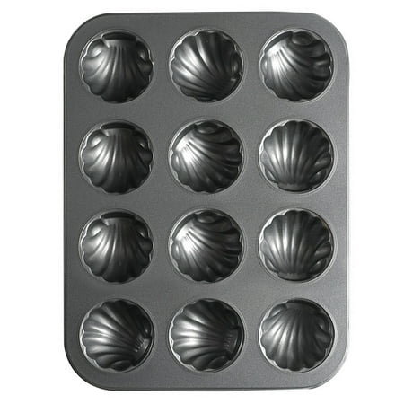 

Hesroicy Seashell Cake Mold - 6/12 Cavity - Food Grade - Non-stick - DIY Carbon Steel Muffin Cupcake Pan - Bakeware - Kitchen Supplies