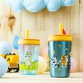 thumbnail image 6 of Zak Designs 12oz and 15oz 2-Pack Straw Tumbler Stainless Steel and Plastic with Additional Straw Leakproof and Perfect for Kids, Bluey, 6 of 9