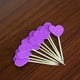 thumbnail image 5 of Advancent 30pcs Corazón de Patrón Recoger Adhesivo Fieltro Palillos Cóctel Sandwich Decoración del hogar Púrpura helado Advancent JJ17337-05, 5 of 6
