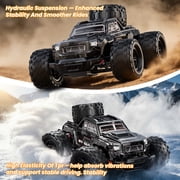 AUOSHI 1:16 Brushless Remote Control Car – 40+MPH Fast Off-Road RC Toy Truck, 4WD All-Terrain, 70 Min Runtime w/ 2 Batteries, LED Lights, Waterproof, Full Metal Drive Shaft – Gift for Kids & Adults