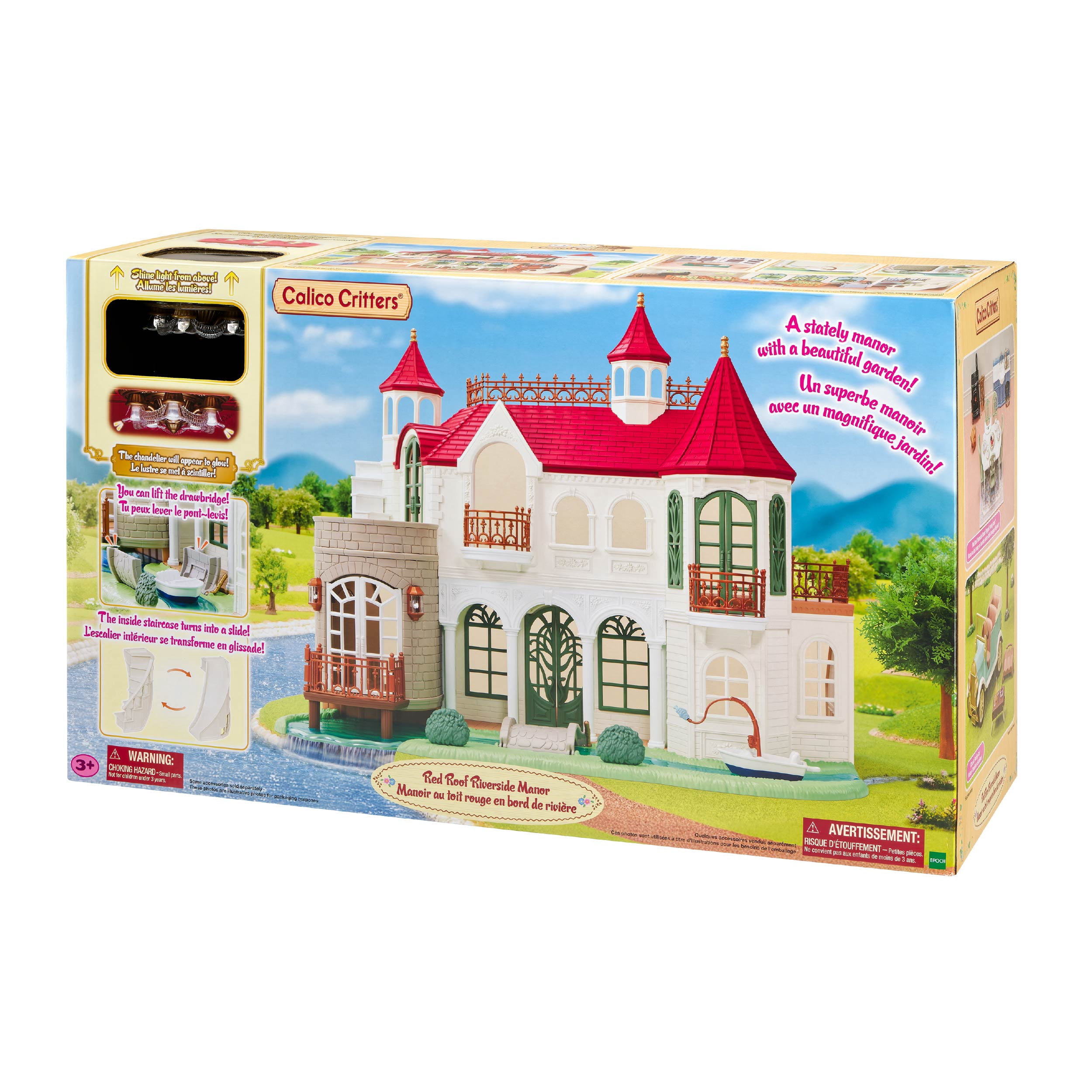 Calico Critters Red Roof Riverside Manor, Dollhouse for Children 3+