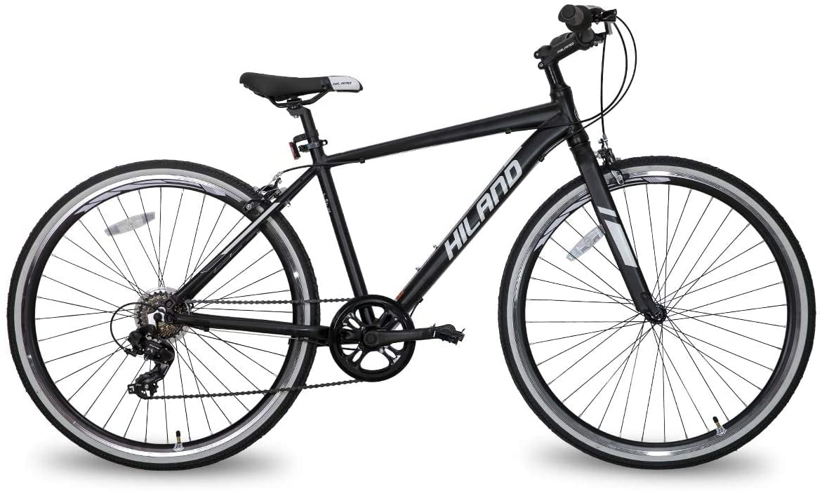 Hiland Hybrid Bike Urban City Commuter Bicycle for Women Comfortable Bicycle 700C Wheels 18 inch Frame with 7 Speeds 