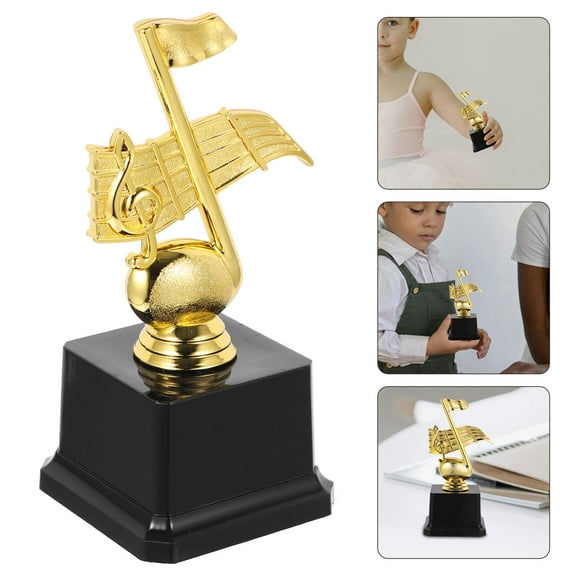 MLINS Music Competition Trophy Music Trophy Office Decoration Note Shape Trophy
