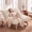 Beige, variant on OMNIBERG 57" Oversized Indoor Chaise Lounge Chair with Wood Base, Plush Corduroy Beanbag Sofa Chair with Thick Cushion, Cozy Cloud Accent Lounge Chair for Bedroom Living Room, Khaki