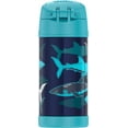 thumbnail image 2 of Thermos Funtainer Bouteille isolée sous vide de 12 oz, Requins, 2 of 5