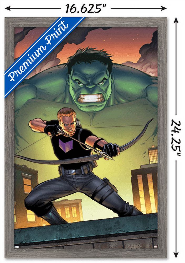 Marvel Comics - Hawkeye and Hulk - The Accused #1 Wall Poster, 14.725" x 22.375", Framed