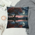 thumbnail image 2 of ARISTURING  Throw Pillow Covers Square Pillowcases Covers Red Tree Lake Moon Soft Pillowcases Modern Farmhouse Home Decor Sofa Cushions Covers for Couch Bed Living Room, 2 of 5