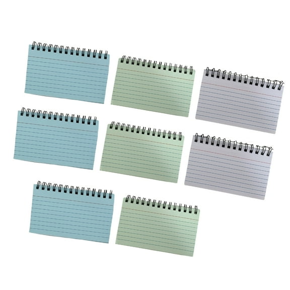 Jesscasday 8Pcs Coil-binding Small Notebooks Lined Pocket Notepads 5x3'' Small Writing Pad