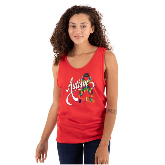 Autism Awareness Disabled Autistic Tank Top T Shirts Men Women Brisco Brands S