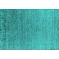 thumbnail image 1 of Ahgly Company Machine Washable Indoor Rectangle Oriental Turquoise Blue Industrial Area Rugs, 8' x 10', 1 of 4