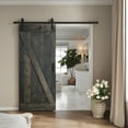 thumbnail image 3 of Coast Sequoia Inc Coast Sequoia 36in x 84in Z Series Pine Wood Sliding Barn Door With Hardware Kit Carbon Grey, 3 of 8