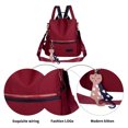 thumbnail image 6 of CASAFUN Fashionable One Shoulder Two Shoulder Multifunctional Travel Bag Disapprove-theft Back Open Pocket Ladies Travel Backpack Antidisapprove-theft Oxford Fabric Bag for Outdoor Travel Shopping, 6 of 6