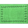 thumbnail image 1 of Ahgly Company Indoor Rectangle Abstract Emerald Green Modern Area Rugs, 2' x 4', 1 of 4