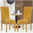 thumbnail image 6 of Velvet Dining Chair Covers,Set of 2/4/6 Stretch Chair Slipcovers Universal Removable Washable Anti-Dust Soft Super Fit Chair Protector for Hotel Wedding Banquet Party-4 Pcs-I, 6 of 8