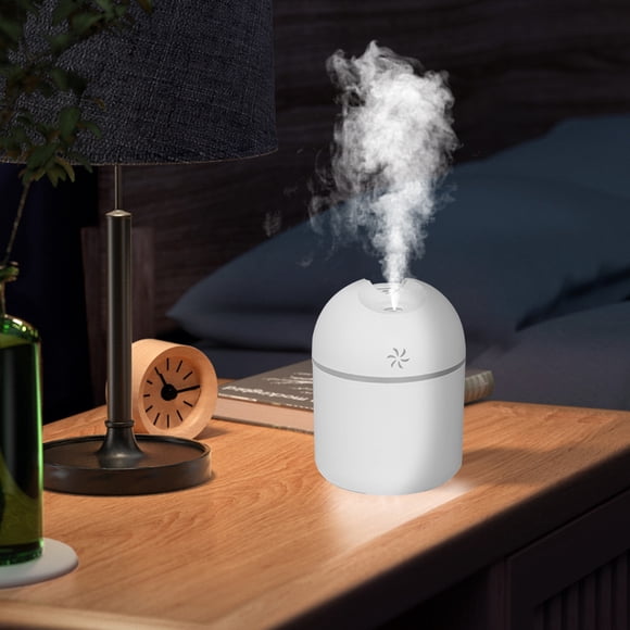 Fiudx Humidificador Usb, Función de Niebla Fría y Luz, Funcionamiento Silencioso, Ideal para Dormitorio, Oficina y Viajes, Fácil de Limpiar, Diseño Portátil, Capacidad de 300 Ml, Tamaño de 11 X 8 X 8