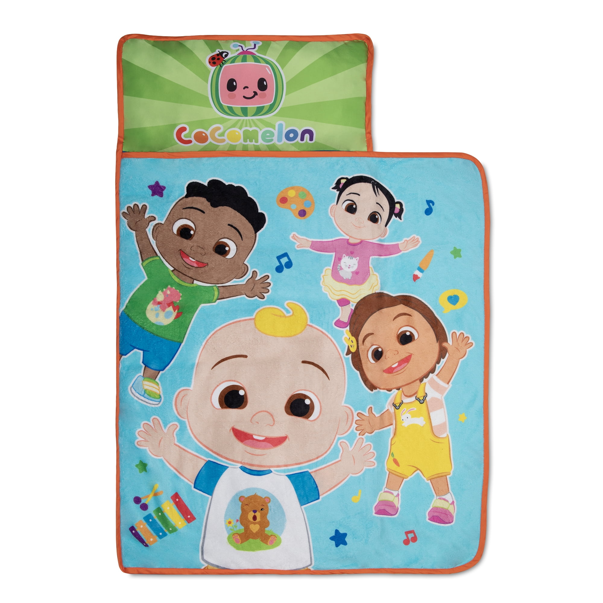 CoComelon "JJ Playtime" Toddler Nap Mat, JJ, Cody, and Friends, Blue