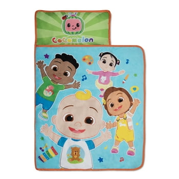CoComelon "JJ Playtime" Toddler Nap Mat, JJ, Cody, and Friends, Blue