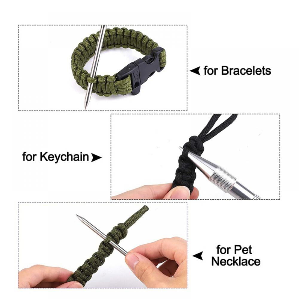 FID Paracord FID Set Stainless Steel Paracord Lacin Needles and Smoothing Tool for Leather or Paracord Work Ferraycle Knotter Tools Dark Blue 