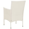 thumbnail image 5 of vidaXL Garden Chairs with Cushions 2 pcs Poly Rattan White, 5 of 5