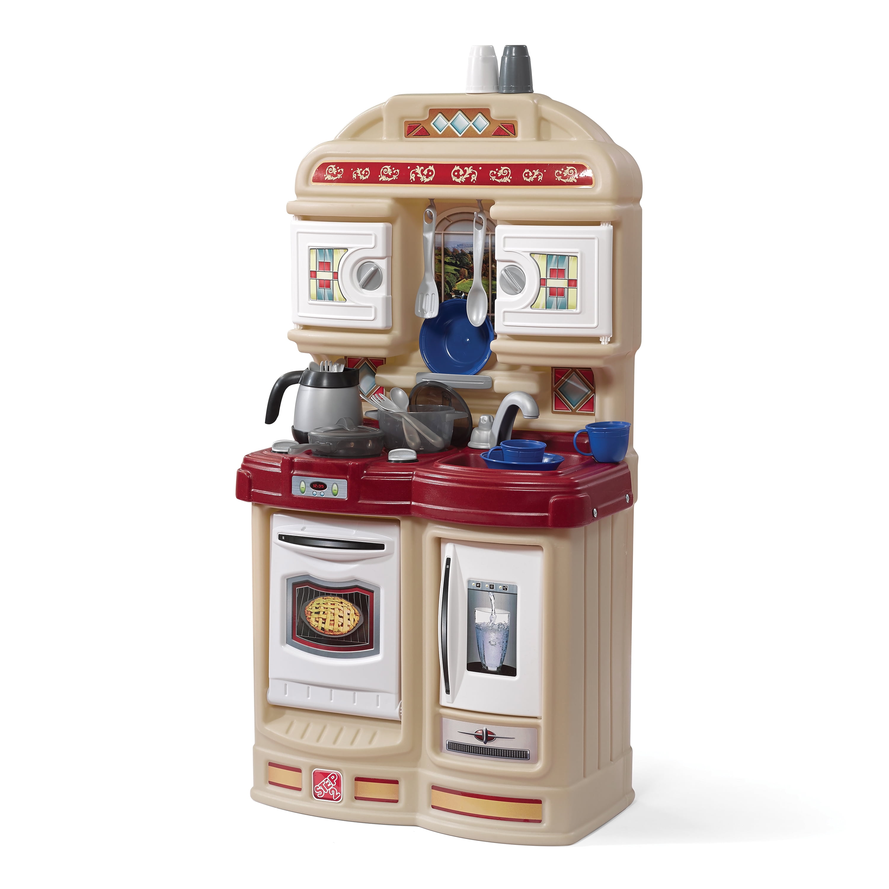 Details about   Red Kitchen Play Set Pretend Baker Kids Toy Cooking Playset Girls Boys Gift US 