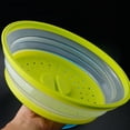 thumbnail image 2 of Colador de verduras y frutas Bewildely Microondas Cubierta Filtro Durable Plegable Amarillo Verde, 2 of 6
