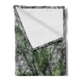 thumbnail image 2 of Nature Soft Flannel Fleece Throw Blanket, Tree Branch in Spring Season Fairy Jungle Growth Nature Look up Wood Scene Photo Print, Cozy Plush for Indoor and Outdoor Use, 50" x 60", Green, by Ambesonne, 2 of 5