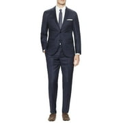 DTI GV Executive Men's Suit Two Button 2 Piece Modern Fit Jacket Pants Birdseye French Blue