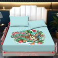 thumbnail image 6 of Jeiento Merry Duckmas Printed 3-Piece Bed Sheet Bedding Set with 2 Pillow Shams, Soft Breathable Christmas Themed Fitted Sheet for Holiday Bedroom Decor, All Season Use, Queen Size, 6 of 7